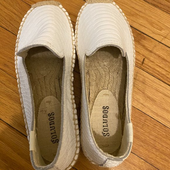 Soludos  Leather Platform Smoking Slipper (new) white OBO - Picture 2 of 4